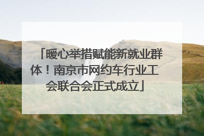 暖心举措赋能新就业群体！南京市网约车行业工会联合会正式成立