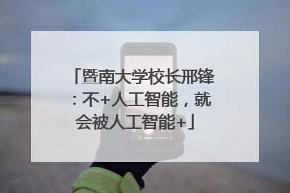暨南大学校长邢锋：不+人工智能，就会被人工智能+