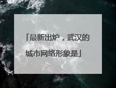 最新出炉，武汉的城市网络形象是