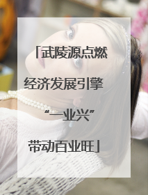 武陵源点燃经济发展引擎 “一业兴”带动百业旺