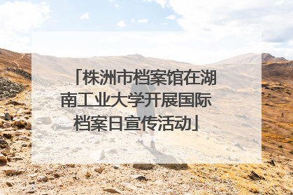 株洲市档案馆在湖南工业大学开展国际档案日宣传活动