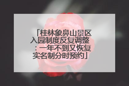 桂林象鼻山景区入园制度反复调整：一年不到又恢复实名制分时预约