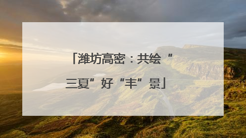潍坊高密：共绘“三夏”好“丰”景
