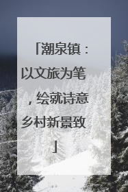 潮泉镇：以文旅为笔，绘就诗意乡村新景致