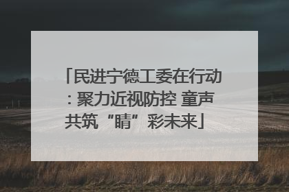 民进宁德工委在行动：聚力近视防控 童声共筑“睛”彩未来