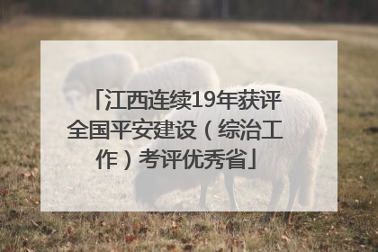 江西连续19年获评全国平安建设（综治工作）考评优秀省
