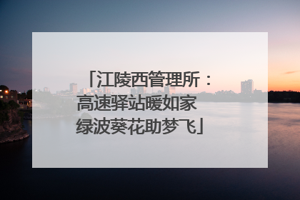 江陵西管理所：高速驿站暖如家 绿波葵花助梦飞
