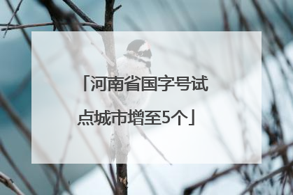 河南省国字号试点城市增至5个