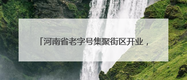 河南省老字号集聚街区开业，中原传统文化传承再添新地标