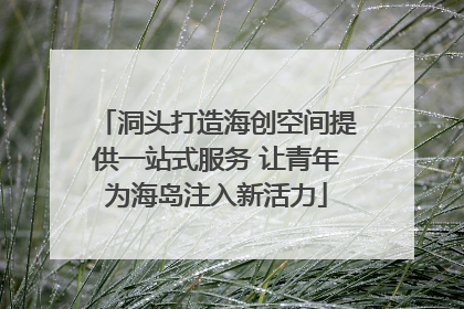 洞头打造海创空间提供一站式服务 让青年为海岛注入新活力