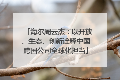海尔周云杰：以开放、生态、创新诠释中国跨国公司全球化担当