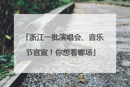 浙江一批演唱会、音乐节官宣！你想看哪场