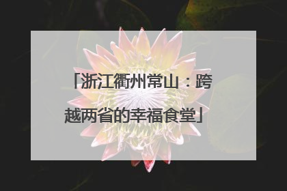 浙江衢州常山：跨越两省的幸福食堂