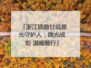 浙江铁路廿载星光守护人：微光成炬 温暖随行