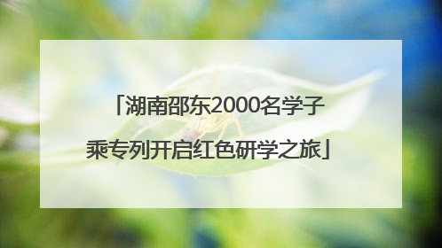 湖南邵东2000名学子乘专列开启红色研学之旅