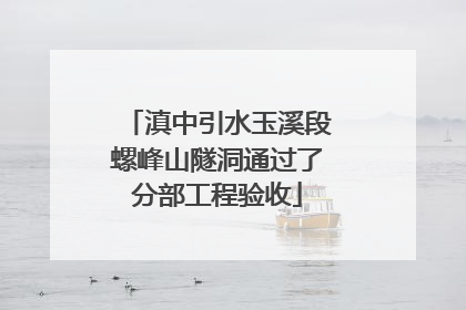 滇中引水玉溪段螺峰山隧洞通过了分部工程验收