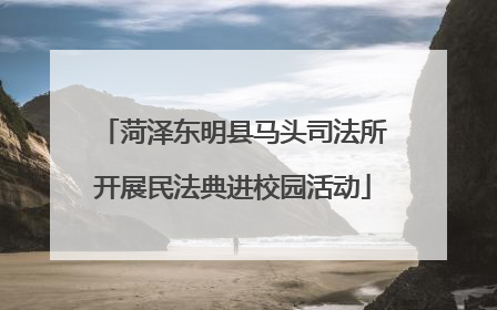 菏泽东明县马头司法所开展民法典进校园活动