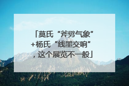 莫氏“斧劈气象”+杨氏“线墨交响”，这个展览不一般
