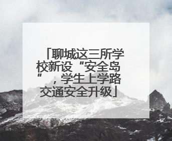 聊城这三所学校新设“安全岛”，学生上学路交通安全升级