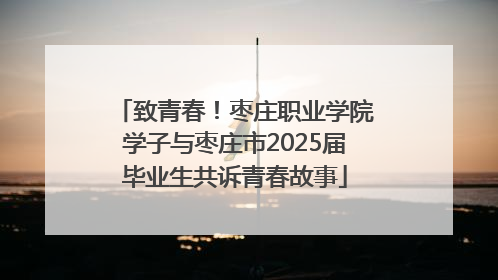 致青春！枣庄职业学院学子与枣庄市2025届毕业生共诉青春故事
