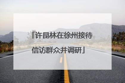 许昆林在徐州接待信访群众并调研