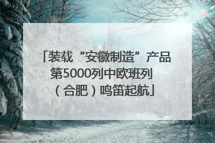 装载“安徽制造”产品 第5000列中欧班列（合肥）鸣笛起航