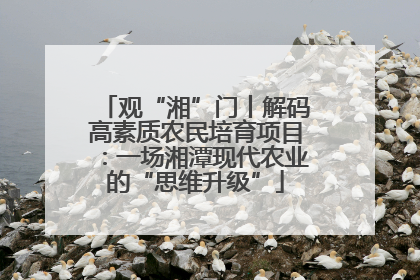 观“湘”门丨解码高素质农民培育项目：一场湘潭现代农业的“思维升级”