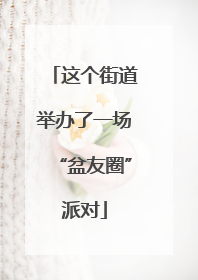 这个街道举办了一场“盆友圈”派对
