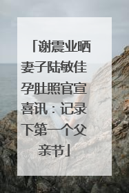 谢震业晒妻子陆敏佳孕肚照官宣喜讯：记录下第一个父亲节