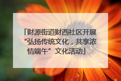 财源街道财西社区开展“弘扬传统文化，共享浓情端午”文化活动