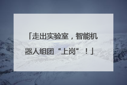 走出实验室，智能机器人组团“上岗”！