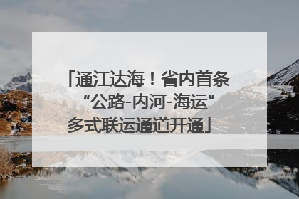 通江达海！省内首条“公路-内河-海运”多式联运通道开通