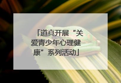 道真开展“关爱青少年心理健康”系列活动