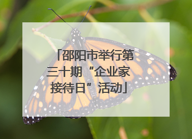 邵阳市举行第三十期“企业家接待日”活动