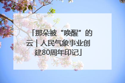 那朵被“唤醒”的云｜人民气象事业创建80周年印记