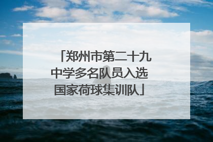 郑州市第二十九中学多名队员入选国家荷球集训队