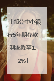 部分中小银行5年期存款利率降至1.2%