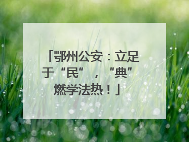 鄂州公安：立足于“民”，“典”燃学法热！
