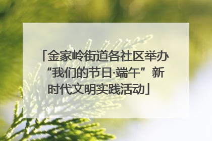 金家岭街道各社区举办“我们的节日·端午”新时代文明实践活动