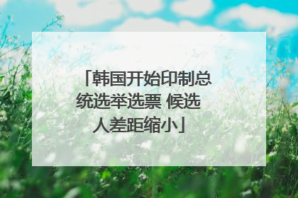 韩国开始印制总统选举选票 候选人差距缩小