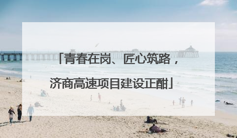 青春在岗、匠心筑路，济商高速项目建设正酣