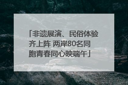 非遗展演、民俗体验齐上阵 两岸80名同胞青春同心映端午