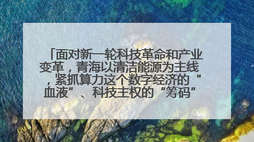 面对新一轮科技革命和产业变革，青海以清洁能源为主线，紧抓算力这个数字经济的“血液”、科技主权的“筹码”、产业升级的“杠杆”、绿色转型的“支点”，勇于撬动国家“双碳”战略、“东数西算”工程重大发展新机遇