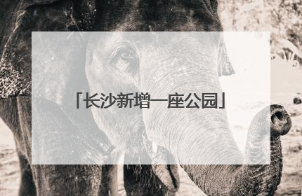 长沙新增一座公园