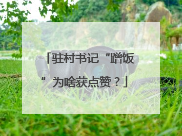 驻村书记“蹭饭”为啥获点赞？