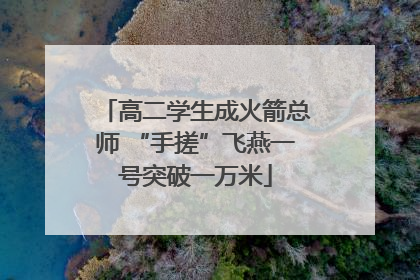 高二学生成火箭总师 “手搓”飞燕一号突破一万米