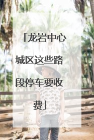 龙岩中心城区这些路段停车要收费