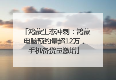 鸿蒙生态冲刺：鸿蒙电脑预约量超12万，手机备货量激增