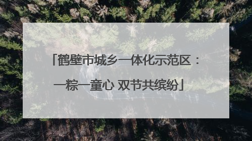 鹤壁市城乡一体化示范区：一粽一童心 双节共缤纷