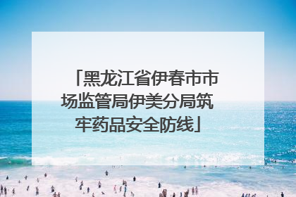 黑龙江省伊春市市场监管局伊美分局筑牢药品安全防线